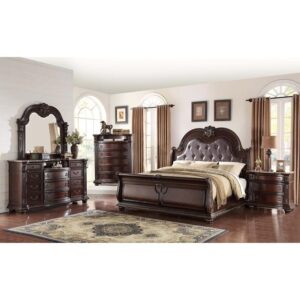 STANLEY B1600 6PC KING SIZE SLEIGH BEDROOM SET