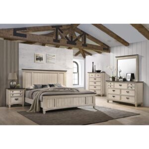 SAWYER B9100 6 PC KING PANEL BEDROOM SET