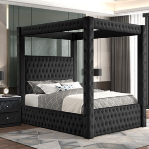 5114BK ANNABELLE KING CANOPY BED BLACK