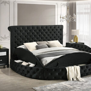 5202BK BRIGITTE KING BED FRAME BLACK