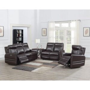 Coachella Power Reclining Leather Living Room Set