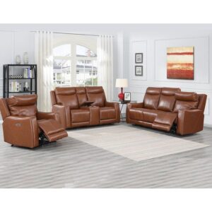 Natalia Power Reclining Leather Living Room Set