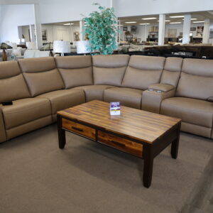 Hendrix Power Reclining Sectional – Saddle Tan