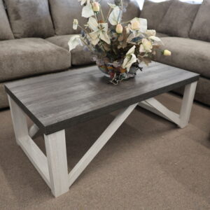 Rustic Two-Tone Coffee Table