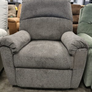 Charcoal Gray Plush Recliner