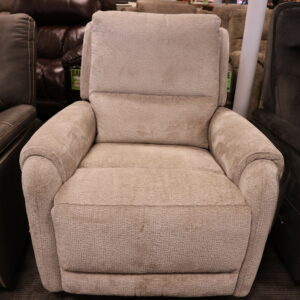 Beige Textured Fabric Recliner