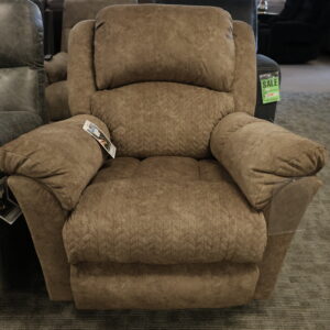 Tan Textured Fabric Recliner