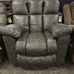 Charcoal Faux Leather Recliner