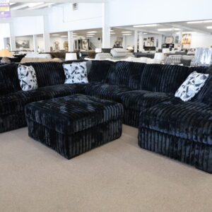 Oversize Black Sectional