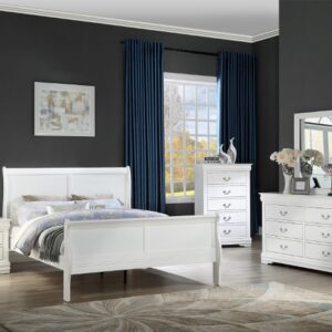 LOUIS PHILIP B3650 6 PC TWIN/FULL SLEIGH BEDROOM SET