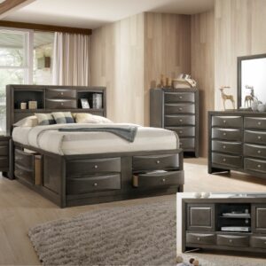 EMILY B4275 6 PC KING SIZE BOOKCASE BEDROOM SET