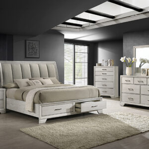 JAYMES WHITE MIST 7PC KING BEDROOM GROUP B6582