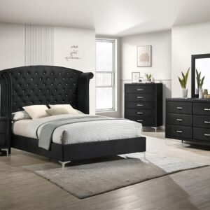 SETB9265 LUCINDA 6PC QUEEN BEDROOM GROUP BLACK