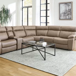 Theon - Stokes Toffee Reclining Sectional