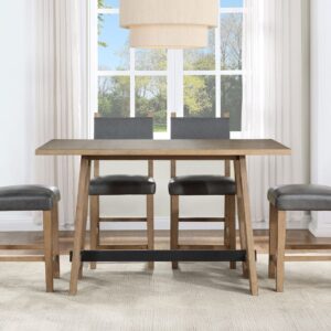 Aubrey 5-Piece Counter Dining Set in Driftwood Finish