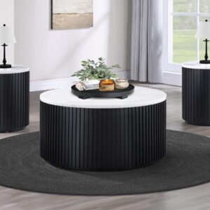 Colvin Marble Black Cocktail Table and End Tables