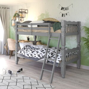 Troy Twin Over Twin Grey Bunk Bed