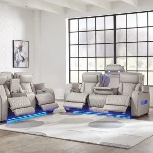 Boyington Tan Power Reclining Living Room Set