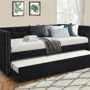 Courage Black Velvet - Daybed with Trundle